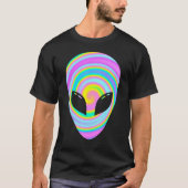 Cool Kleurrijke Alien Head Alien Rave Edm Party Be T-shirt (Voorkant)