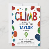Cool Kleurrijke Blue Rock Climb Adventure Verjaard Kaart (Voorkant)