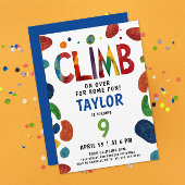 Cool Kleurrijke Blue Rock Climb Adventure Verjaard Kaart