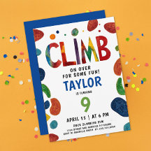 Cool Kleurrijke Blue Rock Climb Adventure Verjaard