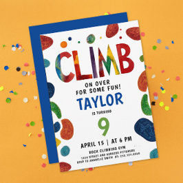 Cool Kleurrijke Blue Rock Climb Adventure Verjaard Kaart