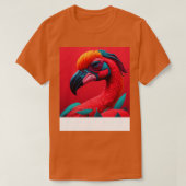 Cool Kleurrijke Flamingo Portret Graphic 2 T-shirt (Design voorkant)