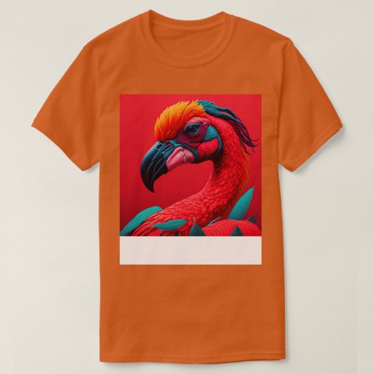 Cool Kleurrijke Flamingo Portret Graphic 2 T-shirt (Design voorkant)