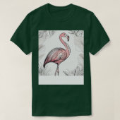 Cool Kleurrijke Flamingo Portret Graphic T-shirt (Design voorkant)