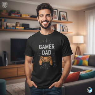 Cool Kleurrijke 'GAMER' PA   Vaderdag T-shirt