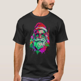 Cool Kleurrijke Kerstmis Sinterklaas Gezicht T-shirt