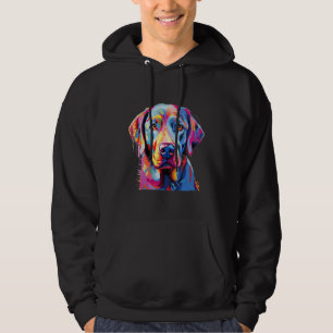Cool Kleurrijke Labrador Retriever Portret Graphic Hoodie