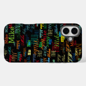 Cool kleurrijke naam gepersonaliseerd Case-Mate iPhone case (Achterkant (horizontaal))