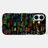 Cool Kleurrijke Naam gepersonaliseerd Case-Mate iPhone Case (Achterkant (horizontaal))