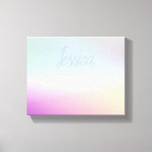 Cool Kleurrijke Ombre Gradients & Uw Script Canvas Afdruk (Voorkant)