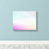 Cool Kleurrijke Ombre Gradients & Uw Script Canvas Afdruk (Insitu (Houten vloer))