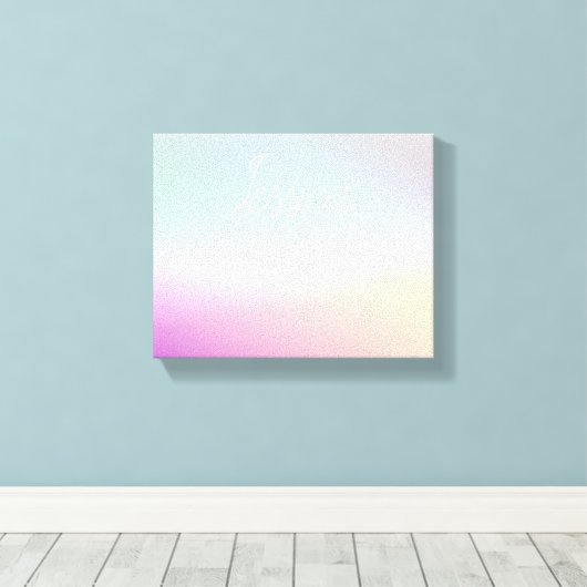 Cool Kleurrijke Ombre Gradients & Uw Script Canvas Afdruk (Insitu (Houten vloer))