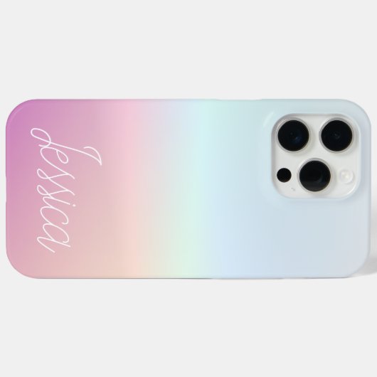 Cool Kleurrijke Ombre Gradients & Uw Script Case-Mate iPhone Case (Achterkant (horizontaal))