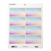 Cool Kleurrijke Ombre Gradients & Uw Script Etiket (Full Sheet)