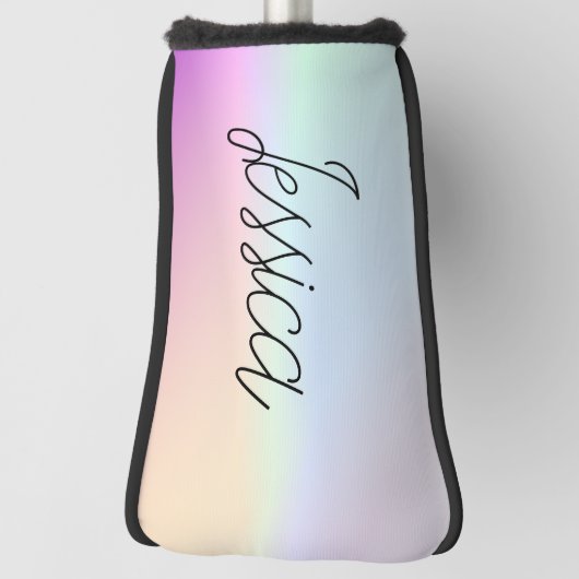 Cool Kleurrijke Ombre Gradients & Uw Script Golfheadcover (Draai 90)