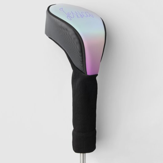 Cool Kleurrijke Ombre Gradients & Uw Script Golfheadcover (Schuin)