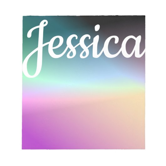 Cool Kleurrijke Ombre Gradients & Uw Script Notitieblok (Voorkant)