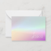 Cool Kleurrijke Ombre Gradients & Uw Script Notitiekaartje (Voorkant)