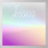 Cool Kleurrijke Ombre Gradients & Uw Script Poster (Voorkant)