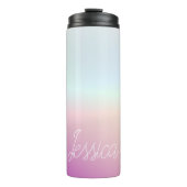 Cool Kleurrijke Ombre Gradients & Uw Script Thermosbeker (Voorkant)