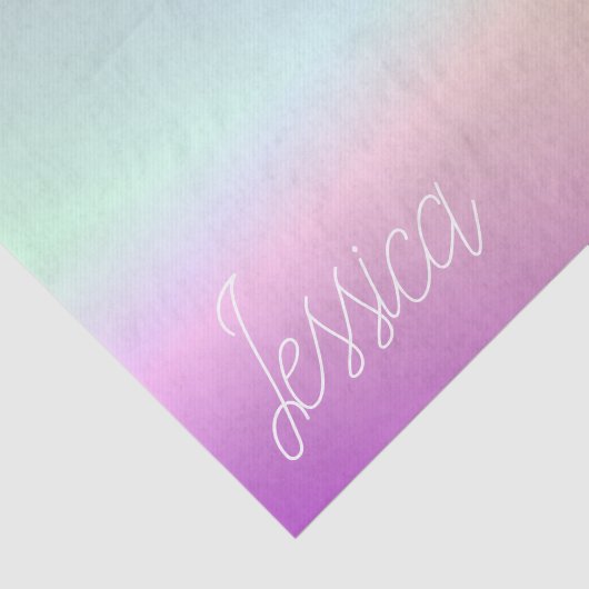 Cool Kleurrijke Ombre Gradients & Uw Script Tissuepapier (Detail)