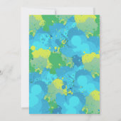 Cool Kleurrijke Paintball Outdoor Shoot Team Kaart (Achterkant)