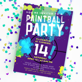 Cool Kleurrijke Paintball Outdoor Shoot Team Kaart