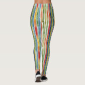 Cool Kleurrijke Regenboog Stripes Carnaval Waterve Leggings (Achterkant)