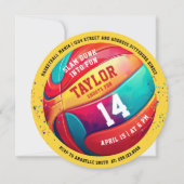 Cool Kleurrijke Sport Slam Dunk Yellow Basketbal Kaart (Voorkant)