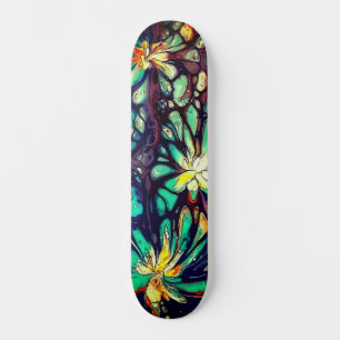 Cool Kleurrijke Stedelijke Straatkunst Geïnspireer Persoonlijk Skateboard