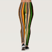Cool Kleurrijke Strepen Pop Art Retro Style Leggin Leggings (Achterkant)