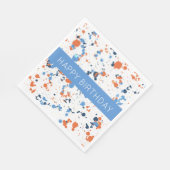 Cool Kleurrijke Verf Splatter Gelukkige Verjaardag Servet (Hoek)