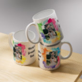 Cool Kleurrijke Waterverf Splash Foto Vaderdag Koffiemok