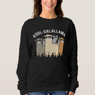 Cool Koala op Llama cria Herd Zonnebrillen op Cute Trui