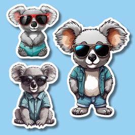Cool Koala Set Waterdicht Sticker