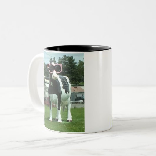 Cool koe 1 tweekleurige koffiemok (Voorkant links)