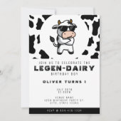 Cool Koe Print Foto 1e Verjaardag Kaart (Voorkant)