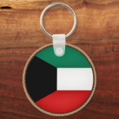 Cool Koeweit Vlag Zegel Sleutelhanger (Voorkant)