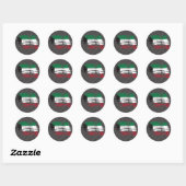 Cool Koeweitse vlag ontwerp Ronde Sticker (Vel)