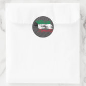 Cool Koeweitse vlag ontwerp Ronde Sticker (Tas)