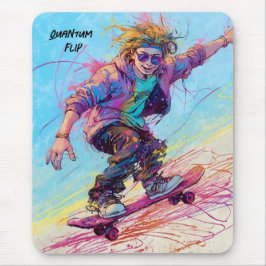 Cool komische abstracte anime skateboarder muismat