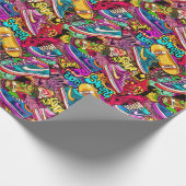 Cool komische graffiti tegelpatroon cadeaupapier (Hoek)