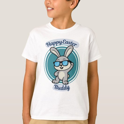 Cool Konijn Happy Pasen Buddy T-shirt (Voorkant)
