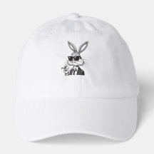 Cool Konijn in Pak Grafische Cap