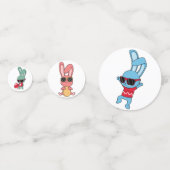 Cool Konijn Tafel Confetti (Achterkanten)