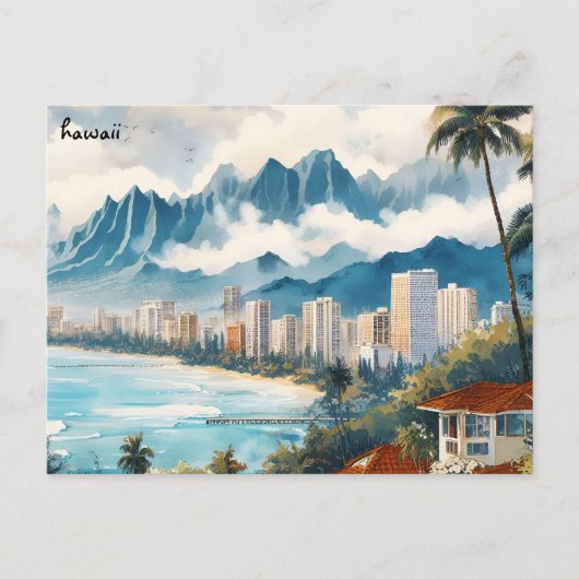 Cool kopen reizen Strand  kaart Hawaii Briefkaarte (Voorkant)