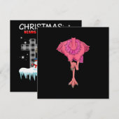 Cool Koploze Flamingo Halloween Kostuum Grappig Kaart (Voorkant / Achterkant)