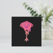 Cool Koploze Flamingo Halloween Kostuum Grappig Kaart (Staand voorkant)