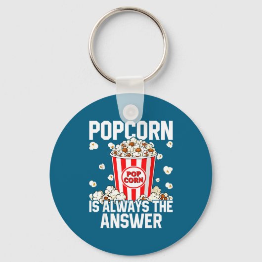 Cool Kostuum Popcorn Maanliefhebber Sleutelhanger (Voorkant)