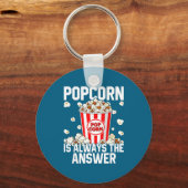 Cool Kostuum Popcorn Maanliefhebber Sleutelhanger (Voorkant)